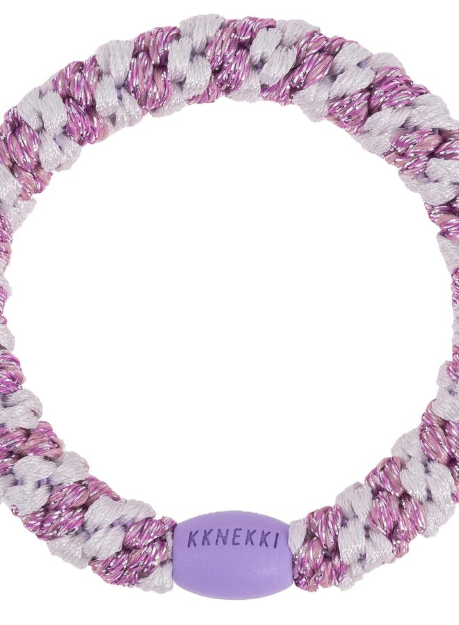 KKNEKKI Lavender pink glitter stripe Hairband and bracelet