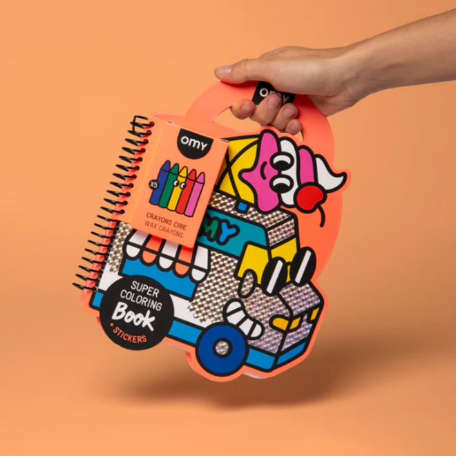 Omy - Super coloring book & stickers - Yummy
