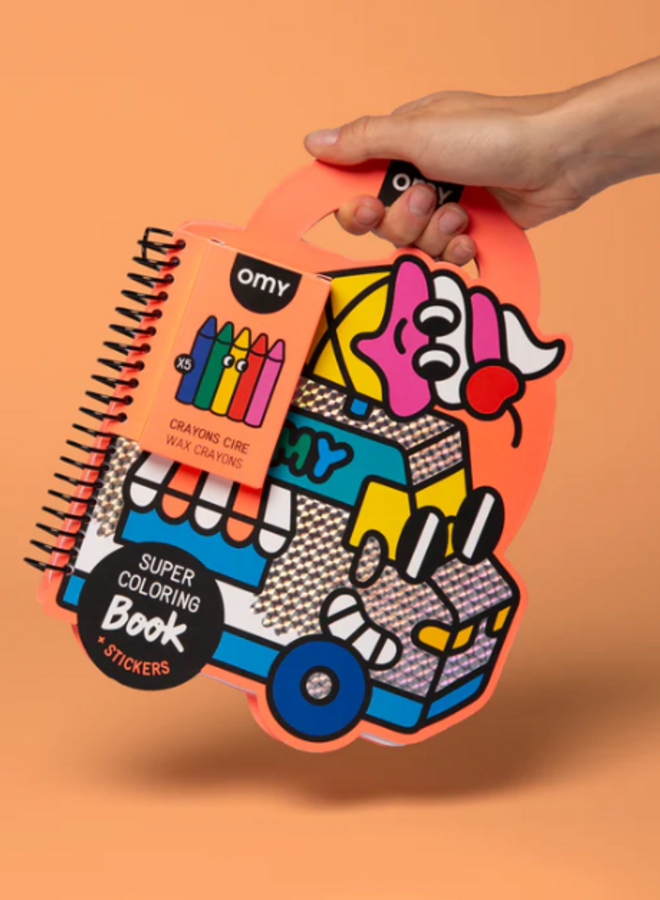 Omy - Super coloring book & stickers - Yummy