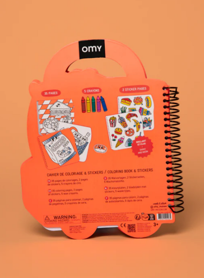 Omy - Super coloring book & stickers - Yummy