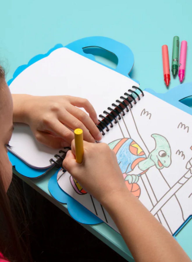 Omy - Super coloring book & stickers - Dino