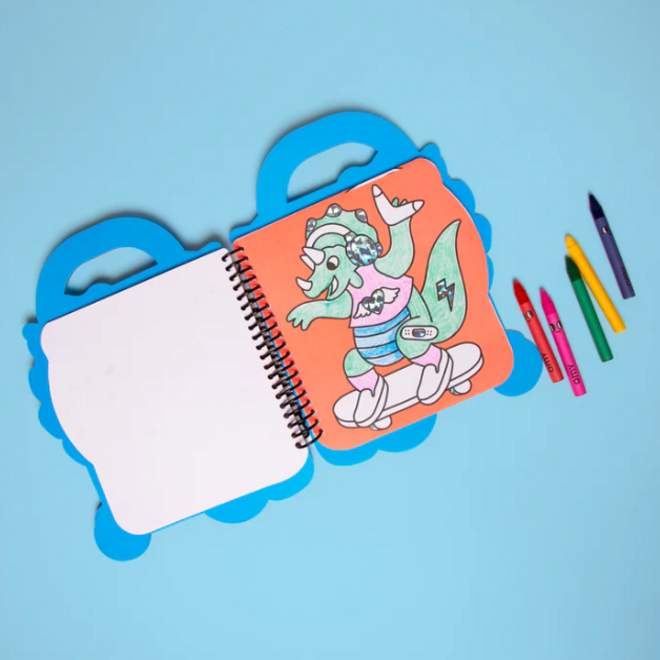 Omy - Super coloring book & stickers - Dino