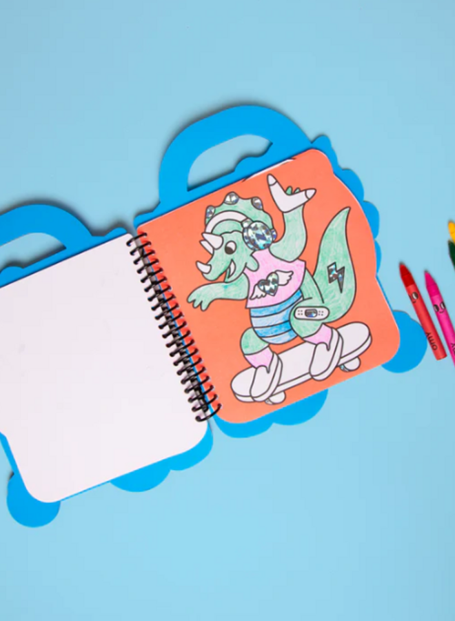 Omy - Super coloring book & stickers - Dino