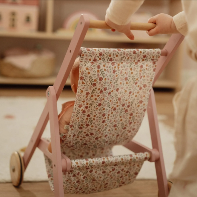 Little Dutch - Houten poppenbuggy