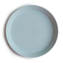 Mushie - Plates round Powder blue (Set of 2)