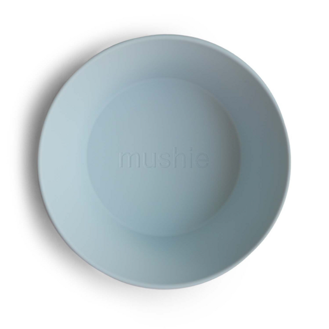 Mushie - Bowl round Powder blue (Set of 2)