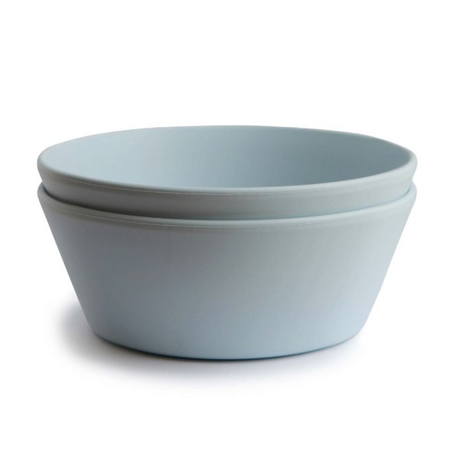 Mushie - Bowl round Powder blue (Set of 2)