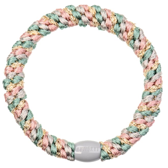KKNEKKI Faded green Pink glitter Hairband and bracelet
