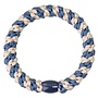 KKNEKKI Indigo ivory stripe Hairband and bracelet