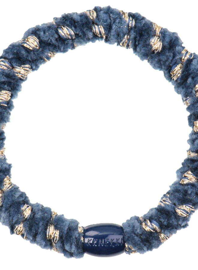 KKNEKKI Velvet stripe Dusty grey Hairband and bracelet