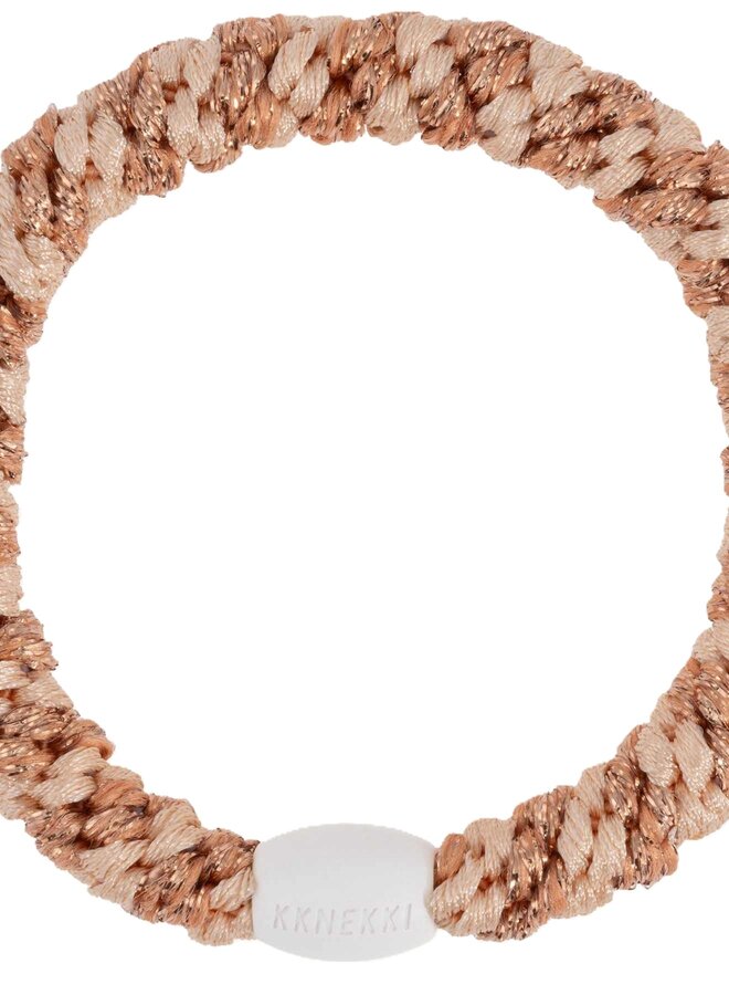 KKNEKKI Rosegold glitter powder Hairband and bracelet