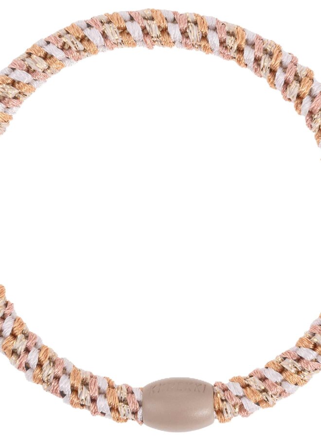 KKNEKKI Slim Pink nude glitter Hairband and bracelet