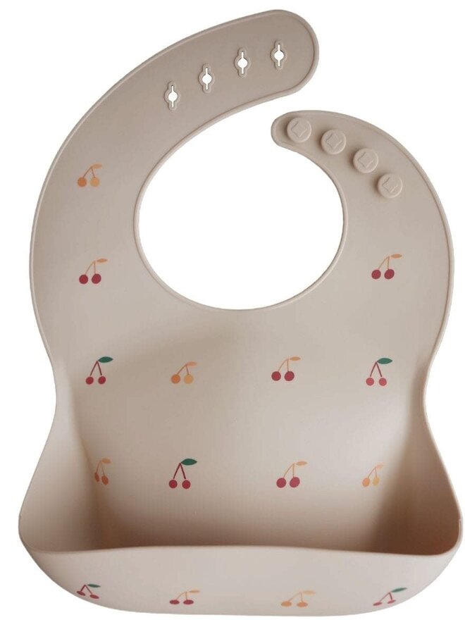 Mushie - Silicone bib Cherries
