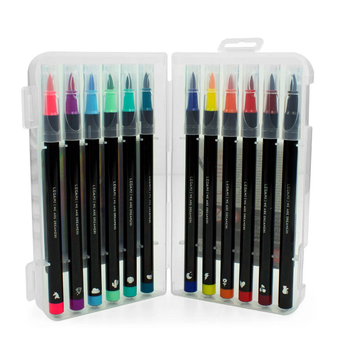 Legami - Set of 12 brush markers Pastel colours