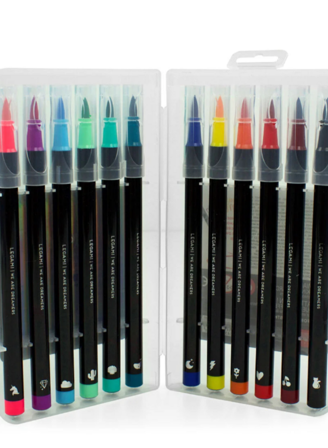 Legami - Set of 12 brush markers Pastel colours