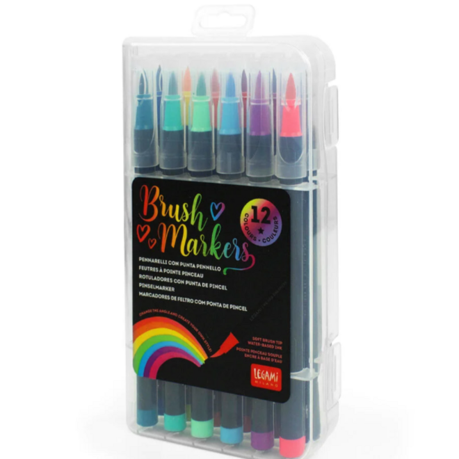 Legami - Set of 12 brush markers Pastel colours