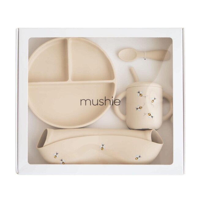 Mushie - Gift box Feeding set Bees