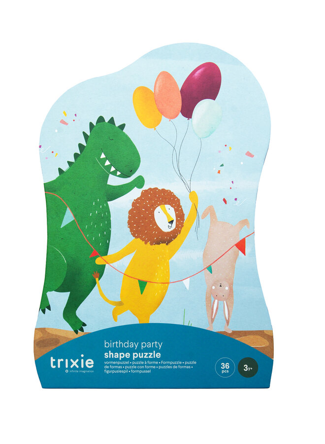 Trixie - Vormenpuzzel Verjaardagsfeest 36 stuks