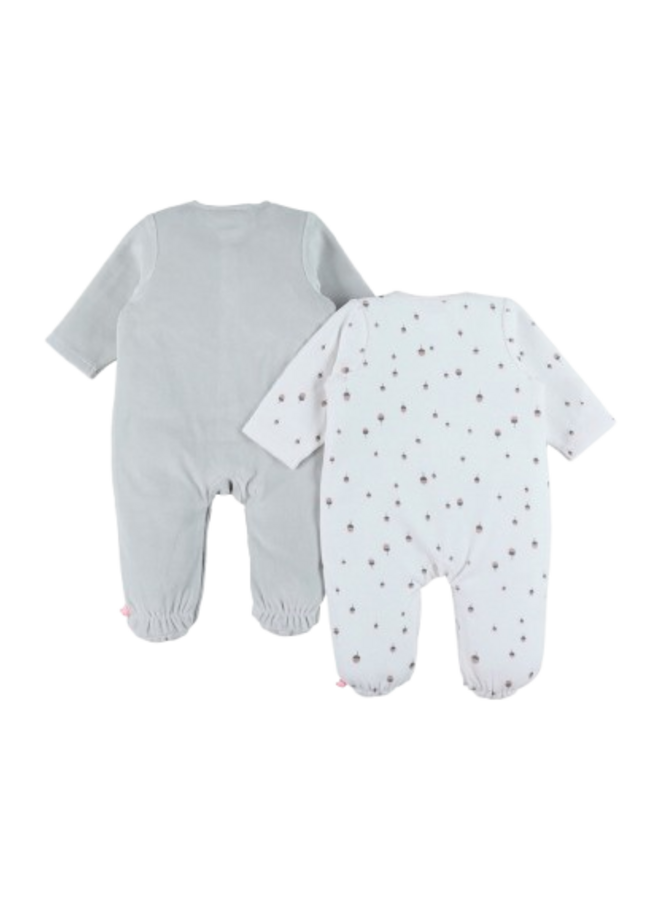 Noukie's - Set van 2 pyjamas Fluweel - Fancy Fox
