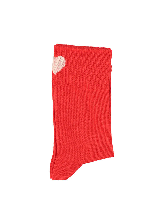 Piupiuchick - Socks Red/Ecru Heart