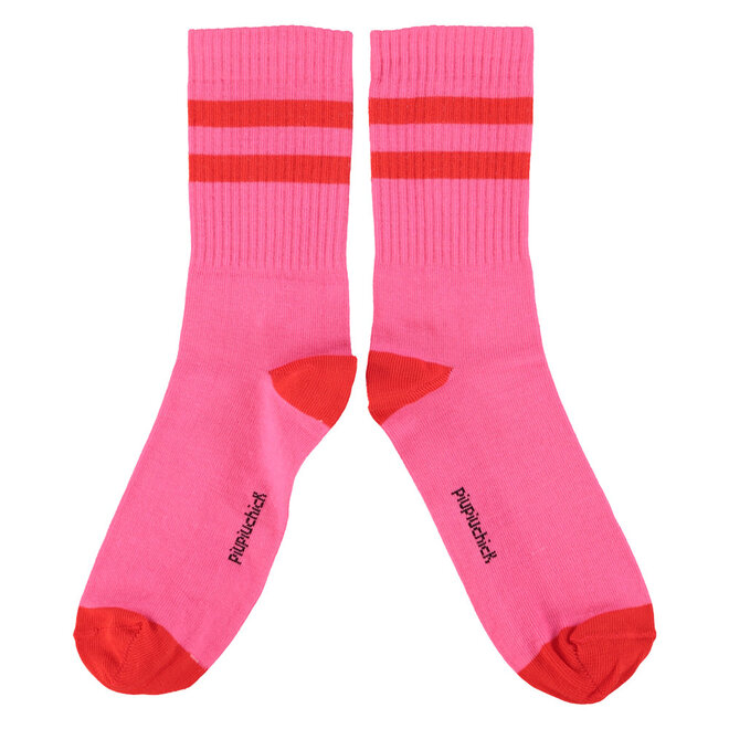 Piupiuchick - Socks Pink/Red Stripes