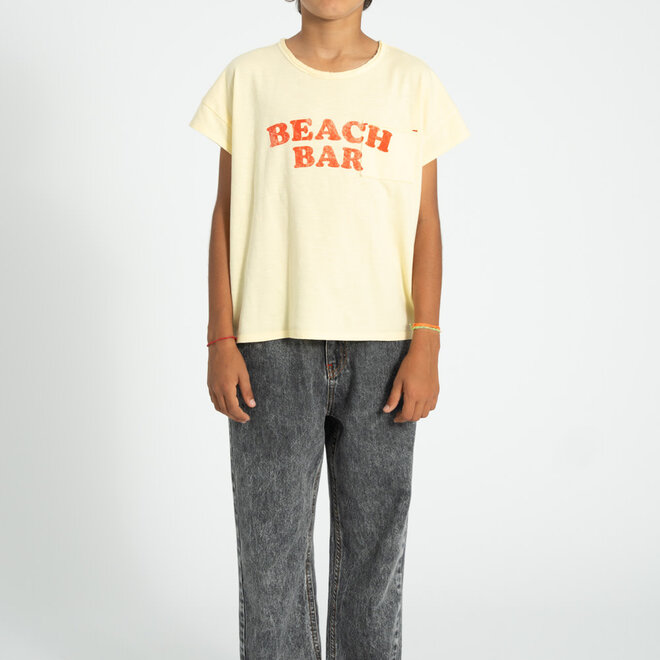 Piupiuchick - T-Shirt Light Yellow/ Beach Bar