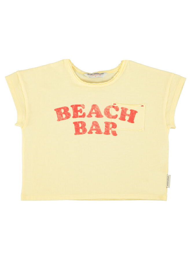 Piupiuchick - T-Shirt Light Yellow/ Beach Bar