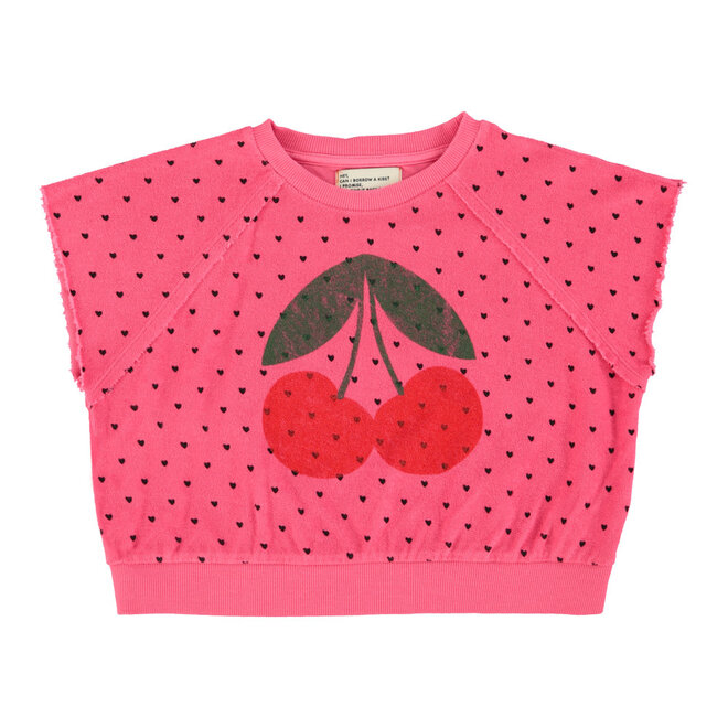 Piupiuchick - Sleeveless Sweatshirt Pink Cherry