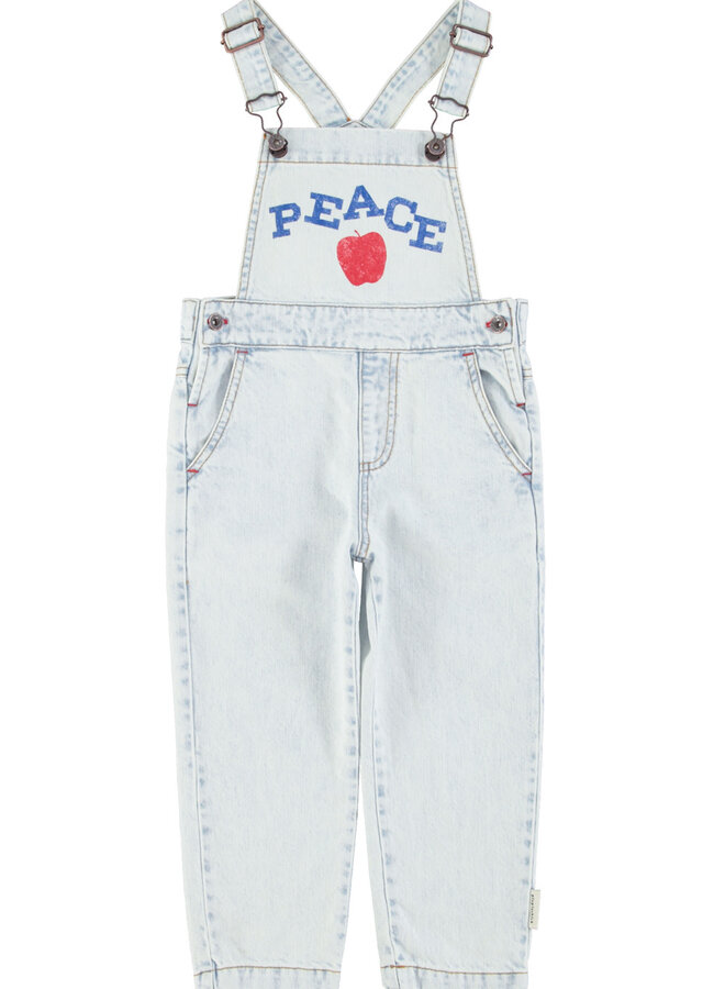 Piupiuchick - Dungarees Washed Light Blue/Peace