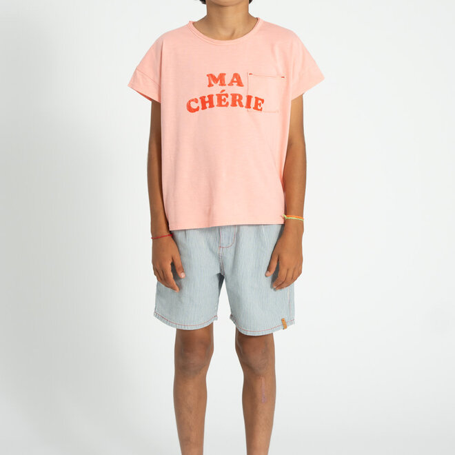 Piupiuchick - Boy Shorts Ecru/Indigo Stripes