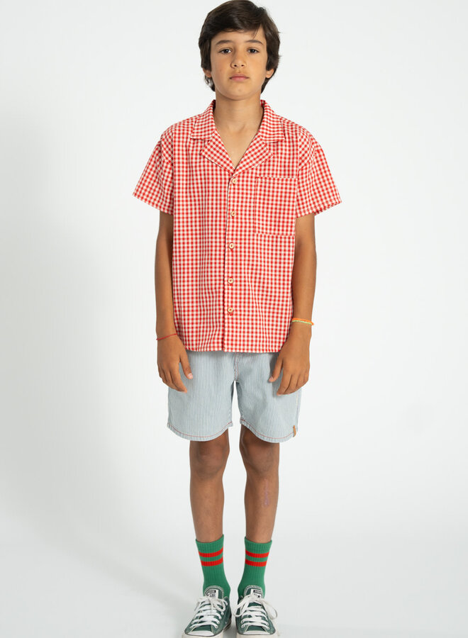 Piupiuchick - Boy Shorts Ecru/Indigo Stripes