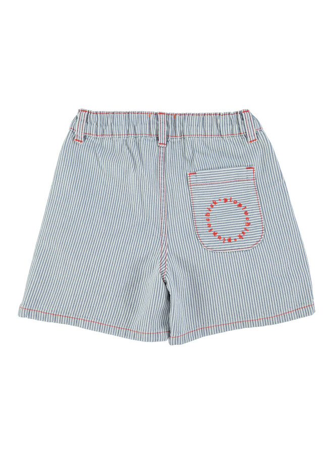 Piupiuchick - Boy Shorts Ecru/Indigo Stripes