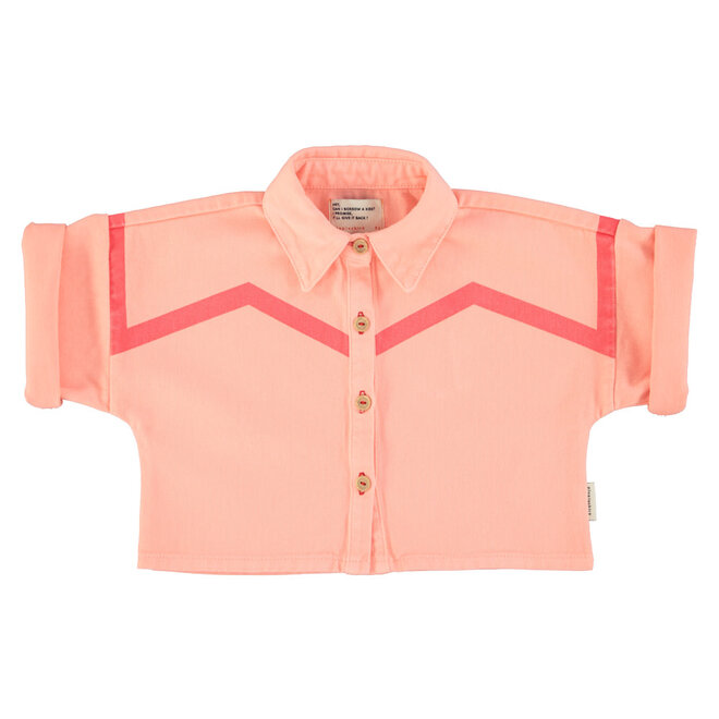 Piupiuchick - Short Sleeves Jacket Pink/Geometric Lines
