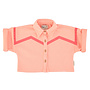 Piupiuchick - Short Sleeves Jacket Pink/Geometric Lines