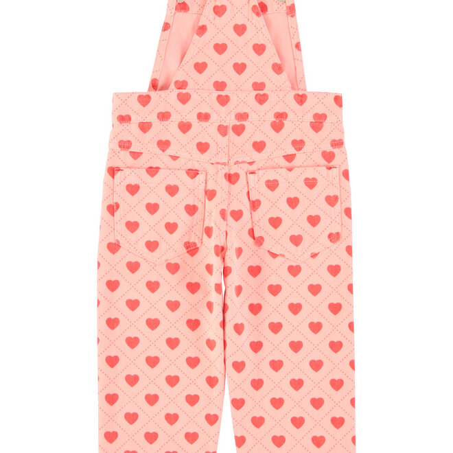 Piupiuchick - Dungarees Pink/Red Hearts