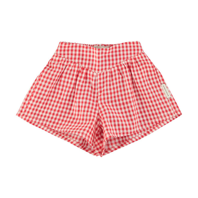 Piupiuchick - Shorts Red Ecru Checkered