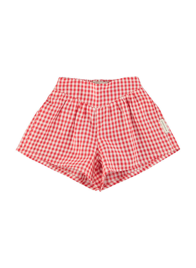 Piupiuchick - Shorts Red/Ecru Checkered