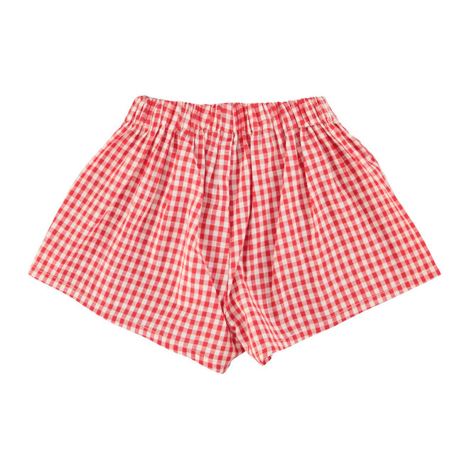 Piupiuchick - Shorts Red Ecru Checkered