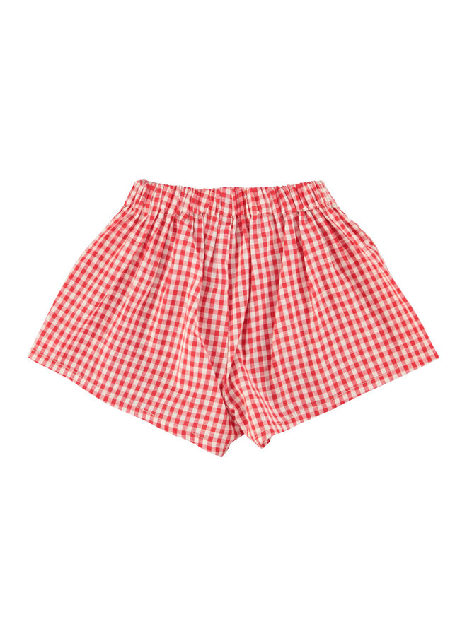 Piupiuchick - Shorts Red/Ecru Checkered