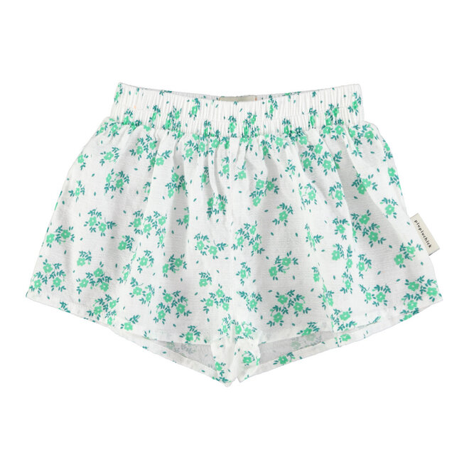 Piupiuchick - Shorts Ecru/Green Flowers