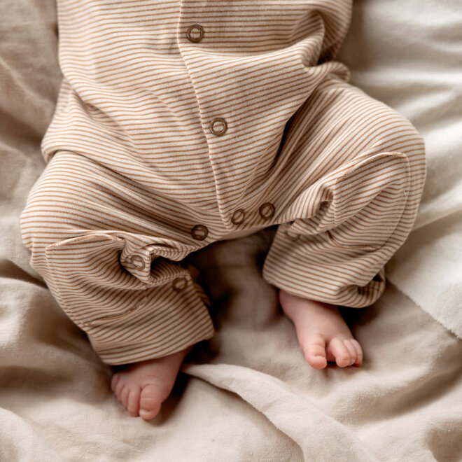 Nixnut - Butt Onesie Biscuit Stripe