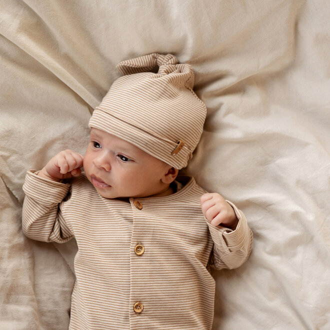 Nixnut - Butt Onesie Biscuit Stripe