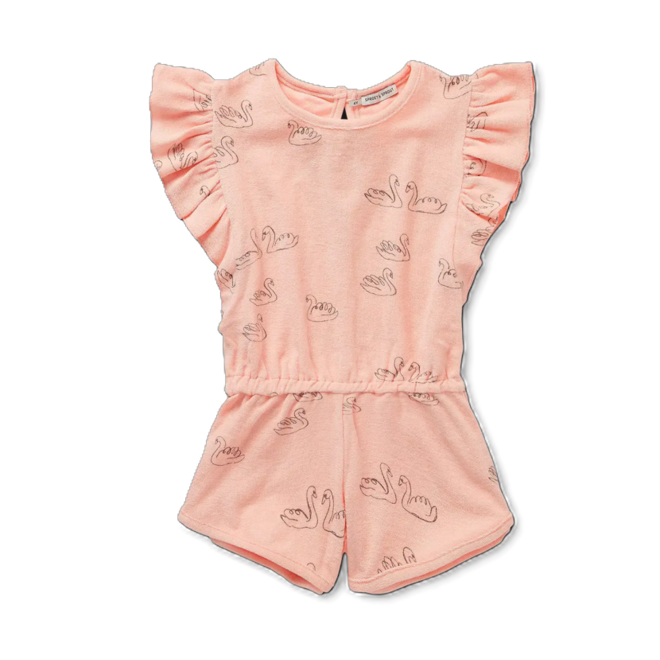 Sproet & Sprout - Ruffle jumpsuit swan print