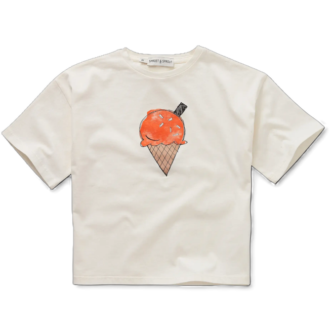 Sproet & Sprout - T-shirt ice cream/Off white