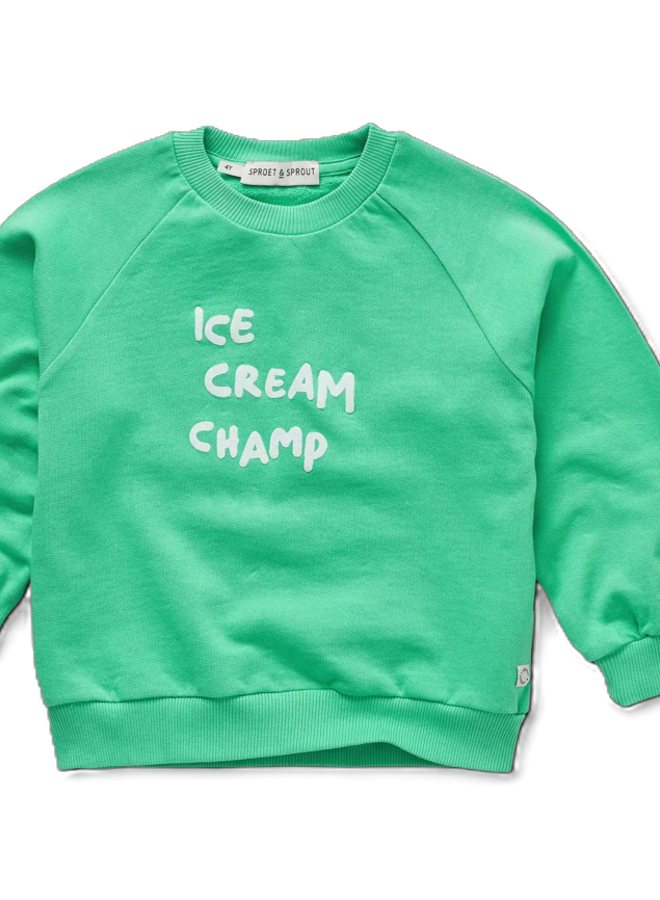 Sproet & Sprout - Raglan sweatshirt ice cream/Jade green
