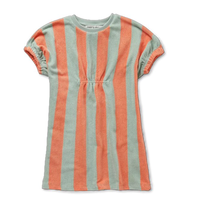 Sproet & Sprout - Loose dress stripes/Green