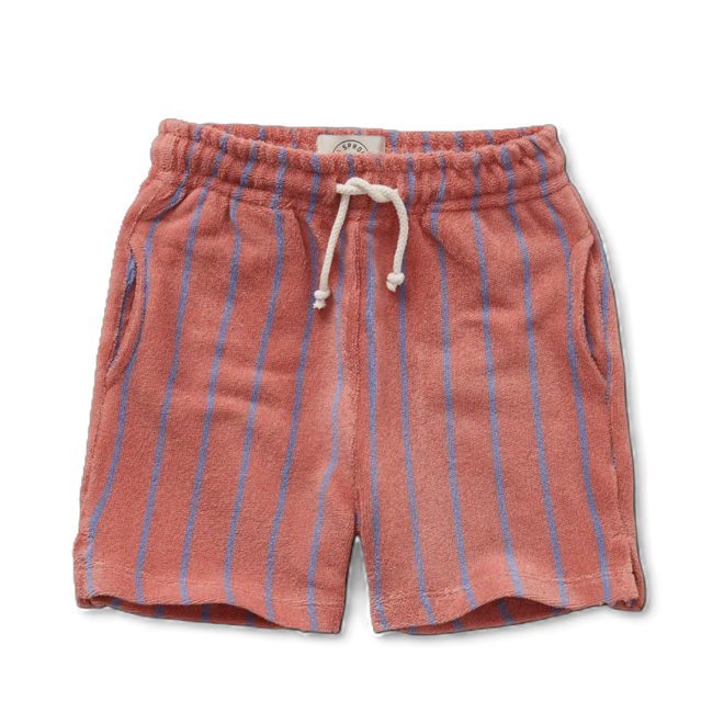 Sproet & Sprout - Terry shorts small stripes/Rose