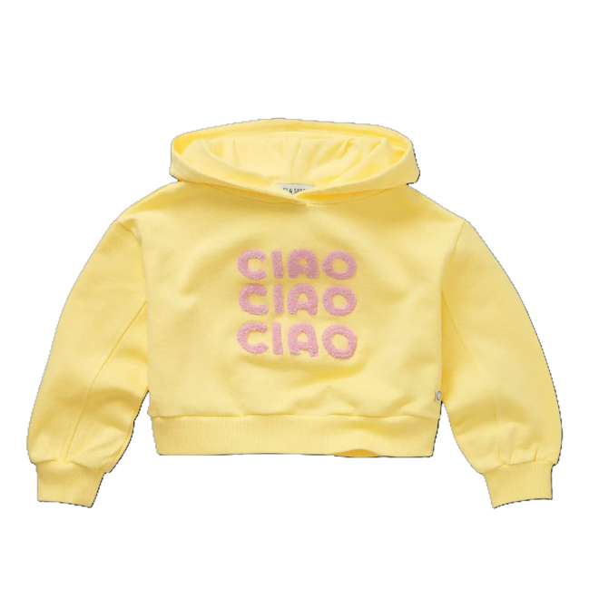 Sproet & Sprout - Boxy hooded girls sweatshirt/Yellow