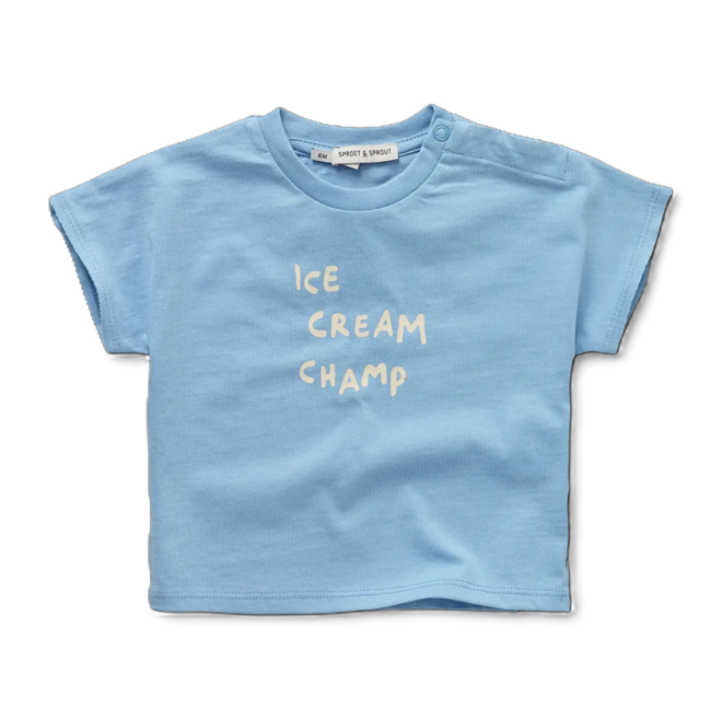 Sproet & Sprout - Baby T-shirt ice cream/Blue