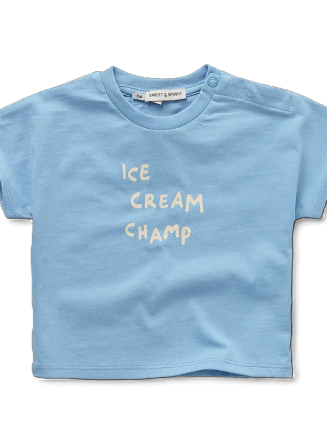 Sproet & Sprout - Baby T-shirt ice cream/Blue